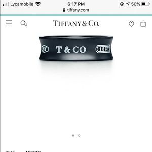 Tiffany &co 1837 ring titanium 6.5